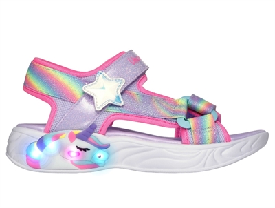 Skechers sandal dreamy med enhjørning, glimmer og blinklys