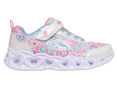 Skechers Heart Lights Boogie Love sneaker i hvid med lys i hjerteformet sål