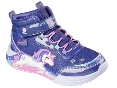 Skechers Unicorn Chaser sneakers til børn navy med enhjørning (high top støvle)