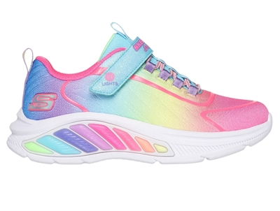 Skechers sneaker regnbuefarvet med blink