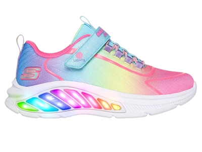 Skechers sneaker regnbuefarvet med blink
