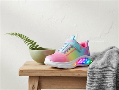 Skechers Rainbow Cruisers sneaker regnbue multicolor med blinklys