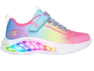 Skechers Rainbow Cruisers sneaker regnbue multicolor med blinklys