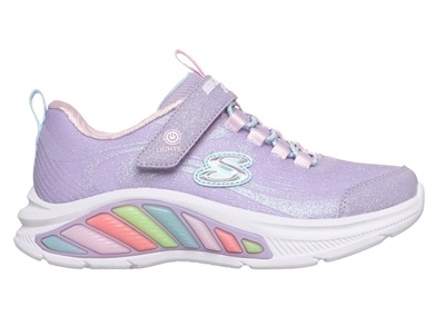Skechers Rainbow Cruisers Glitzy Glow sneaker lilla med blinklys og glitter