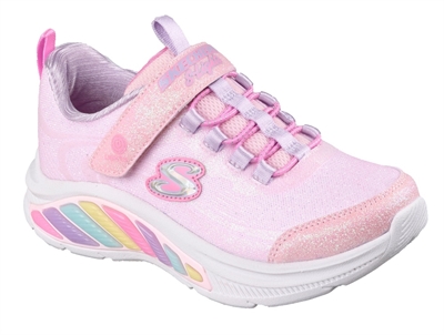 Skechers Rainbow Cruisers Glitzy Glow sneaker pink med blinklys og glitter