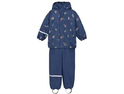 CeLaVi regnsæt i oceania med fleecefoer og hundeprint set forfra