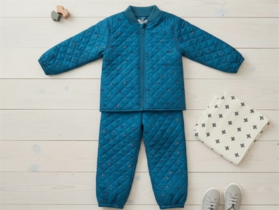 CeLaVi termosæt ice blue med biler og refleksdetaljer