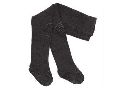 GoBabyGo kravlestrømpebukser mørkegrå melange i bomuld