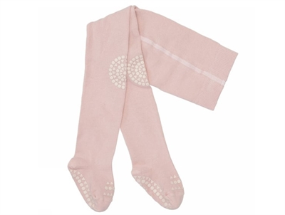 GoBabyGo kravlestrømpebukser soft pink med gummidutter