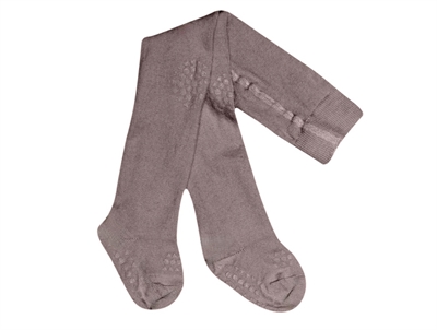 GoBabyGo kravlestrømpebukser dark purple dove merinould med gummidutter