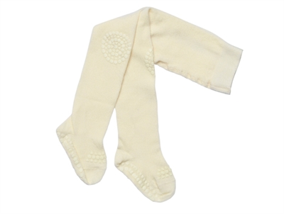 GoBabyGo kravlestrømpebukser snowflake merinould med gummidutter