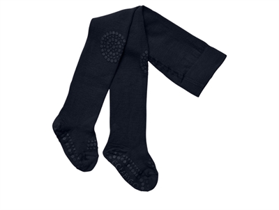 GoBabyGo kravlestrømpebukser bamboo midnight blue med gummidutter