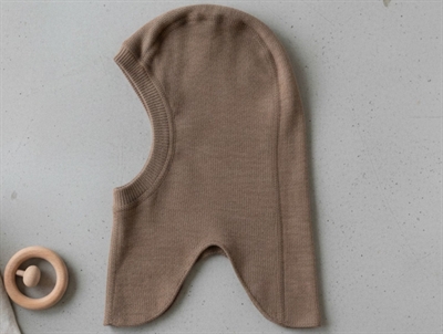 CeLaVi balaclava cocoa creme i dobbeltlag merinould