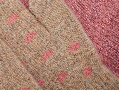 CeLaVi luffer i brick dust med strik og hjerteprint