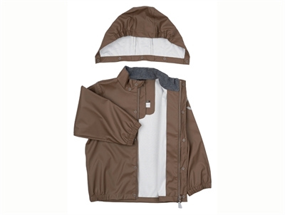 Mikk-line regnsæt chocolate chip med åben jakke