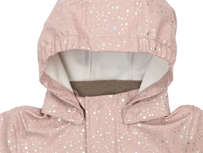 Mikk-line regnsæt glitter aop adobe rose hætte detalje