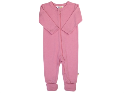 Joha uldheldragt pink med 2-i-1 fod