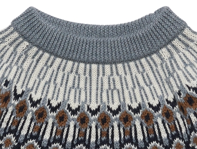 FUB sweater i merinould med fair isle mønster