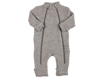 Joha beige heldragt i børstet uld med lynlåse