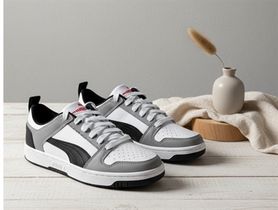 Puma puma white/black/gray/red sneaker Rebound Layup