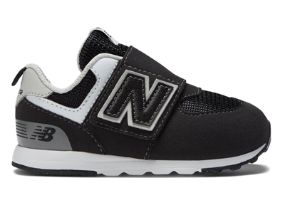 New Balance 574 Kids NEW-B sneaker sort med velcrolukning (bred)