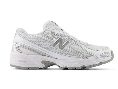 New Balance 740 børnesneaker i hvid med elastiksnøre