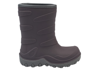 Mikk-Line termostøvle i sparrow gråbrun med lilla toner detaljebillede