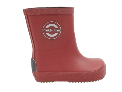 Mikk-Line gummistøvler i rød nuance med refleksdetaljer