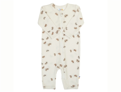 Joha heldragt i råhvid nuance med krabbeprint i uld og silke