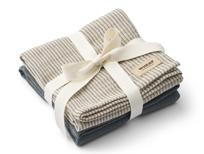 Wheat Kaya stofbleer 2-pak stormy weather i økologisk bomuld