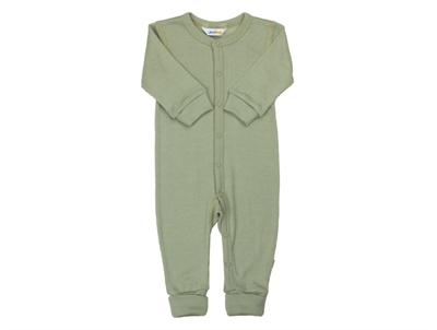 Joha heldragt i grøn merinould og silke med trykknapper og 2-i-1 fod