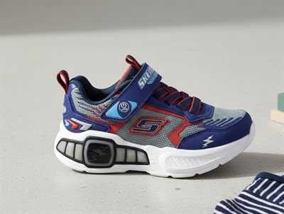 Skechers navy/red sneaker med blink