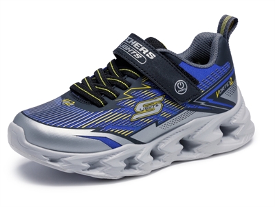 Skechers Vortex 2.0 sneakers sølv sort med blinklys