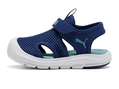 Puma Fun Racer sandal blå med mesh og velcro