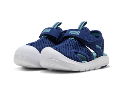 Puma Fun Racer sandal blå med mesh og velcro