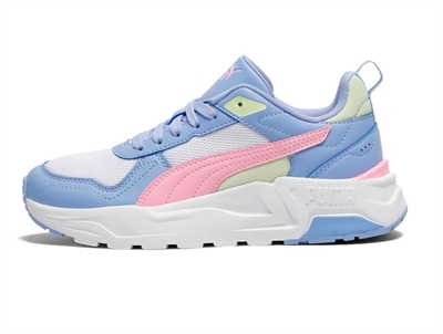 puma trinity 2 lt jr sneaker lyseblå med pink detaljer