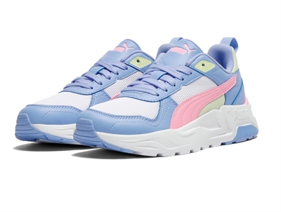puma trinity 2 lt jr sneaker lyseblå med pink detaljer