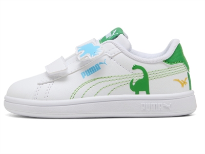Puma Smash 3.0 Dino sneaker hvid med dinosaur print