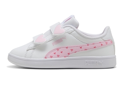 puma smash 3.0 hearty sneaker børn hvid