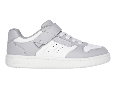 Skechers Quick Street sneaker grå/hvid med velcro