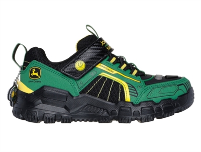 Skechers Adventure Track sneaker grøn med blinklys og John Deere tema