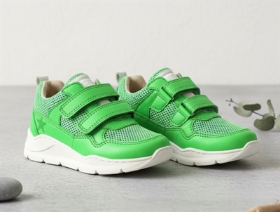 Bisgaard sneaker neon green med velcro