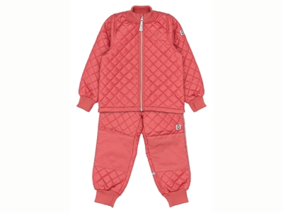 Mikk-line rødt thermosæt til børn set forfra