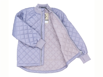 Mikk-line lilla termosæt med jakken åben og quiltet foer