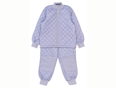 Mikk-line lilla termosæt til børn set forfra