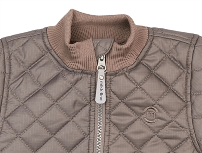 mikk-line termojakke i taupe nuance cinder detalje