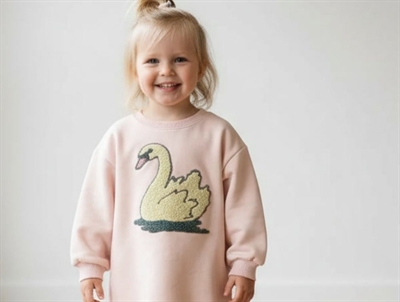 Wheat sweatshirt Terry swan dim rose