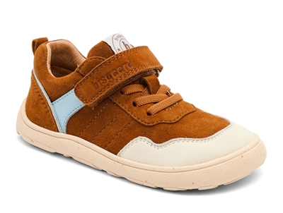 Bisgaard Baloo barfodssneaker i cacao med elastik og velcro