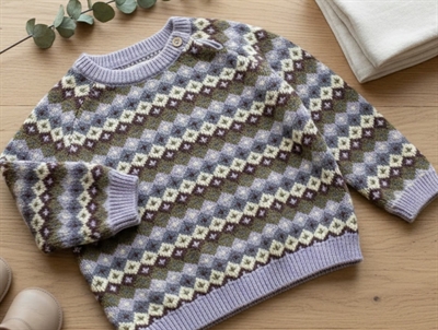 Wheat multi lavender pullover Mimi bomuld