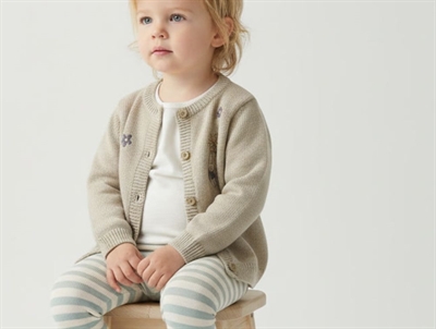 Wheat soft beige strik cardigan Ella